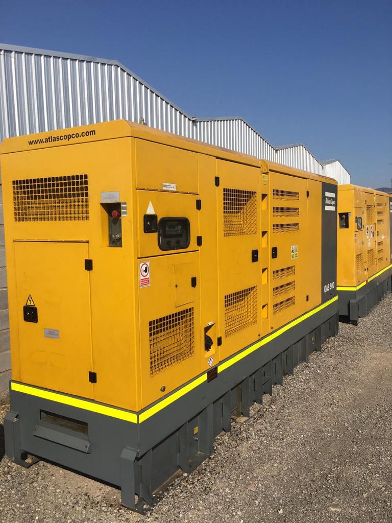 Generador | Marca: Atlas Copco | Modelo: QAS 500| Año: 2015 | Horas de uso: 7000 | Ubicación: La Paz