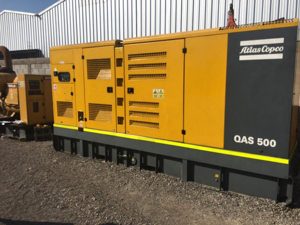 Generador | Marca: Atlas Copco | Modelo: QAS 500| Año: 2015 | Horas de uso: 7000 | Ubicación: La Paz
